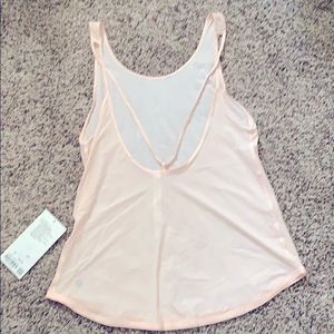 Lululemon light pink slip tank
